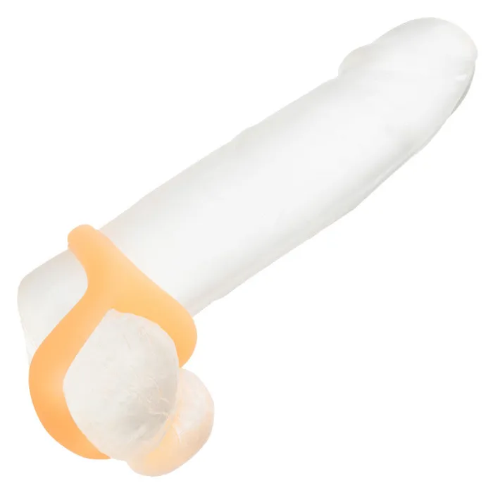 Alpha Glow-in-the-Dark Liquid Silicone Teardrop Ring - Orange | CalExotics Female Sex Toys Alpha Glow-in-the-Dark Liquid Silicone Teardrop Ring - Orange | CalExotics Female Sex Toys