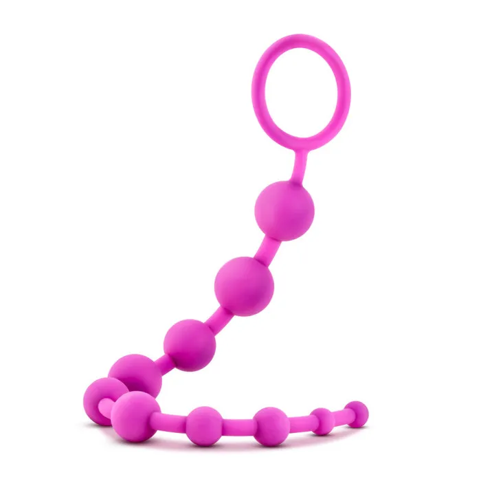 Anal | Blush Novelties Luxe Silicone 10 Beads - Fuchsia Anal | Blush Novelties Luxe Silicone 10 Beads - Fuchsia
