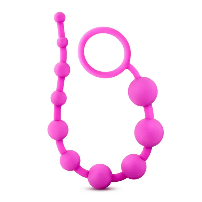 Anal | Blush Novelties Luxe Silicone 10 Beads - Fuchsia Anal | Blush Novelties Luxe Silicone 10 Beads - Fuchsia