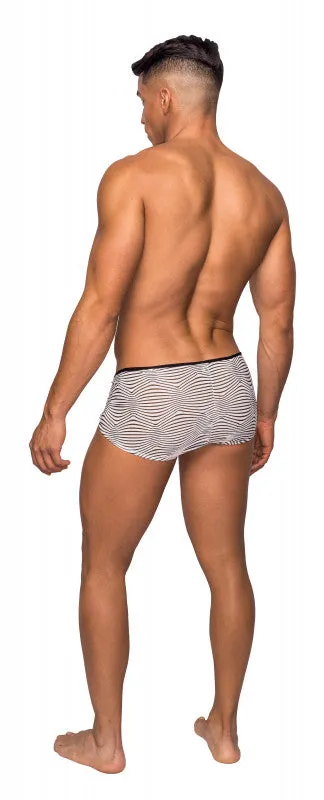 Anal | Male Power Tranquil Abyss - Micro Mini Short - Medium - White/ Black Anal | Male Power Tranquil Abyss - Micro Mini Short - Medium - White/ Black