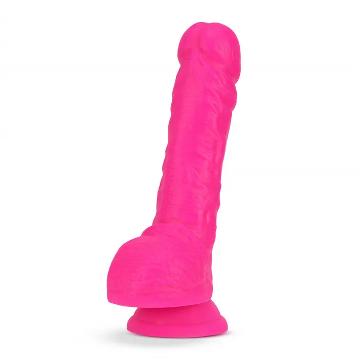 Blush Novelties Neo Elite - 9 Inch Silicone Dual Density With Balls - Neon Pink | Dildos Blush Novelties Neo Elite - 9 Inch Silicone Dual Density With Balls - Neon Pink | Dildos