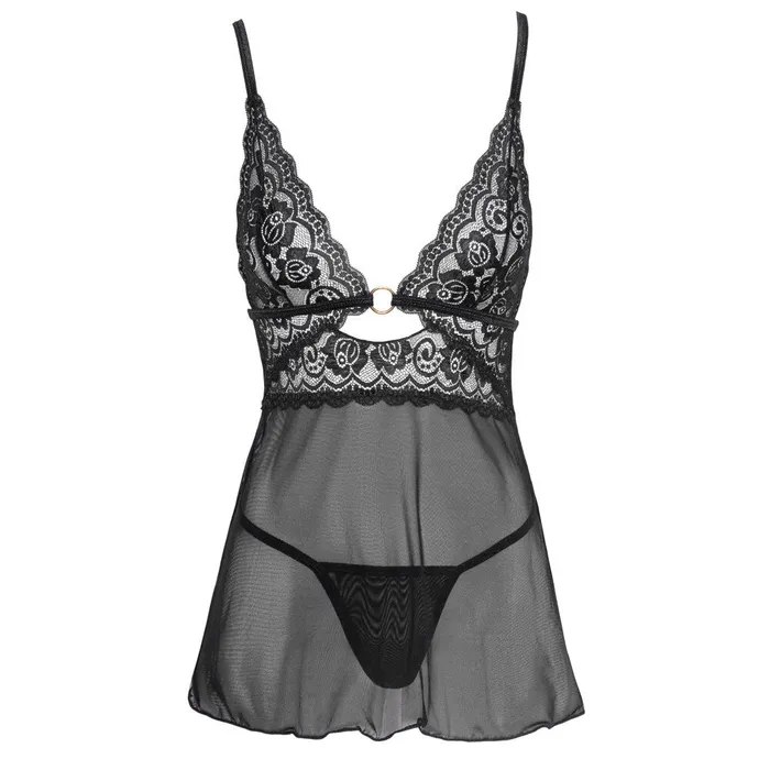 Cottelli Collection Male Sex Toys | Cottelli Backless Babydoll With Thong Cottelli Collection Male Sex Toys | Cottelli Backless Babydoll With Thong