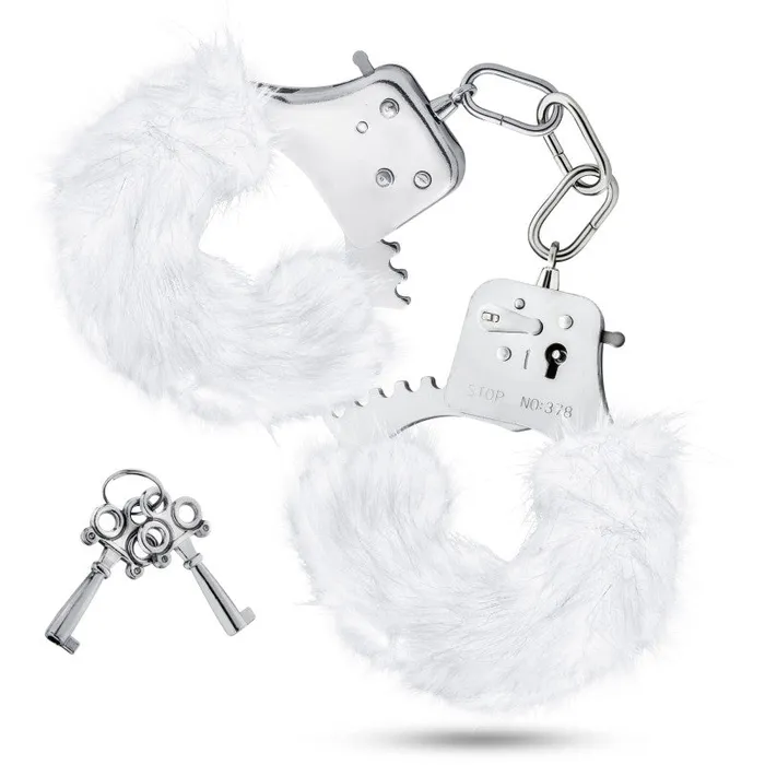 Couples | Blush Novelties Temptasia - Plush Fur Cuffs - White Couples | Blush Novelties Temptasia - Plush Fur Cuffs - White