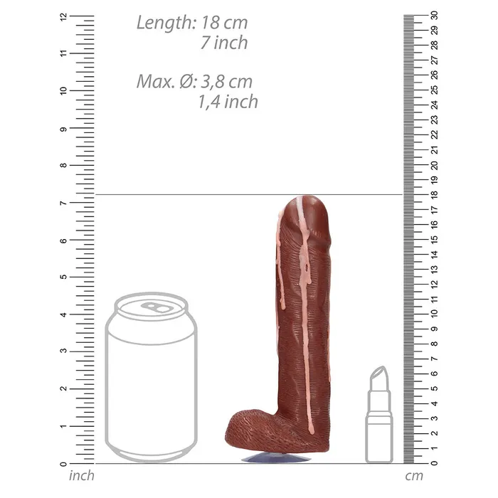 Dildos | Shots Toys Dicky Soap With Balls Cum Covered Flesh Brown