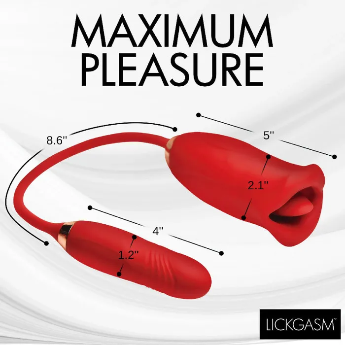 Female Sex Toys | XR Brands Shegasm Magic Kiss Kissing Clitoral Stimulator With Thrusting Vibrator - Red Female Sex Toys | XR Brands Shegasm Magic Kiss Kissing Clitoral Stimulator With Thrusting Vibrator - Red