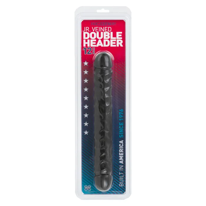 Jr Veined Double Header 12 Inch Bender Dong Black | Doc Johnson Dildos Jr Veined Double Header 12 Inch Bender Dong Black | Doc Johnson Dildos