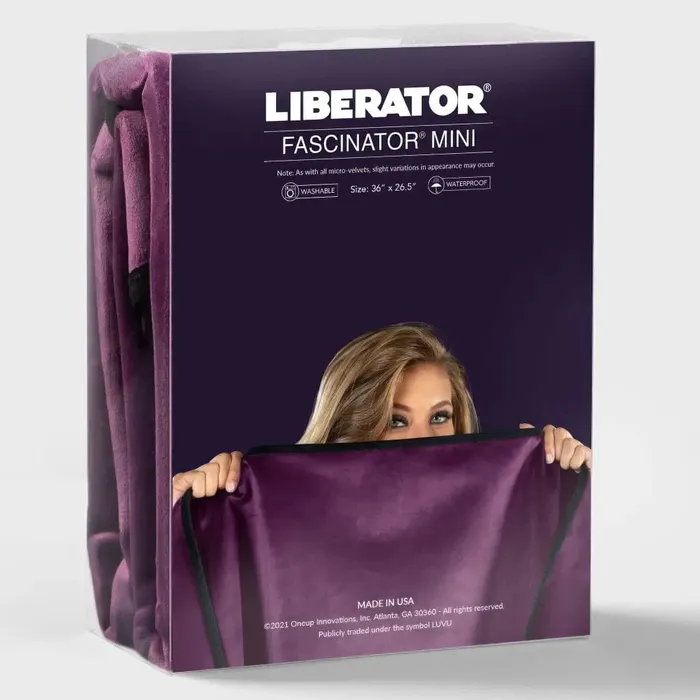 Liberator Anal | Liberator Fascinator Throw - Moisture Proof Sensual Blanket | Mini Size, Microvelvet Black