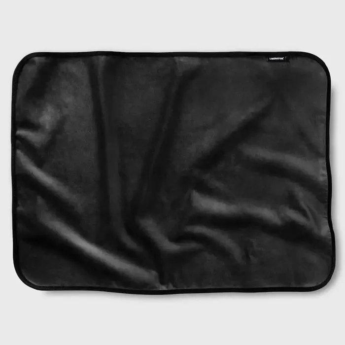 Liberator Anal | Liberator Fascinator Throw - Moisture Proof Sensual Blanket | Mini Size, Microvelvet Black