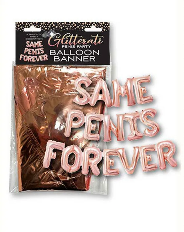 Little Genie Glitterati Same Balloon Banner Pink Vibrators