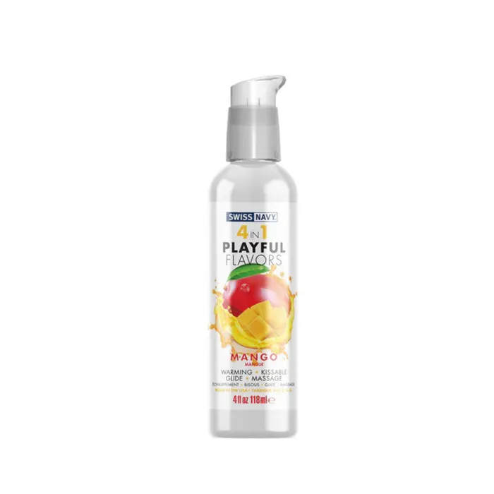 M.D. Science Lab Swiss Navy 4-in-1 Playful Flavors - Mango 4 Oz | Female Sex Toys