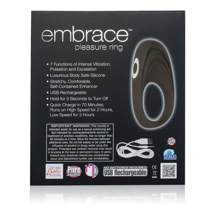 Male Sex Toys | CalExotics Embrace Pleasure Ring - Gray Male Sex Toys | CalExotics Embrace Pleasure Ring - Gray