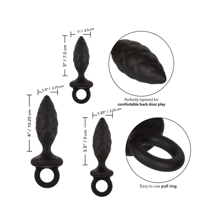 Male Sex Toys | California Exotic 3 Piece Silicone Anal Probe Kit