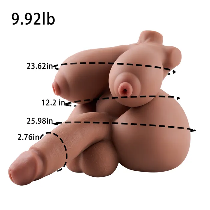 Male Sex Toys | Robin: Futa Sex Doll with Fuckable Tits and Penetrated Penis 5 Tunnels Torso Sex Doll - MRLSEXDOLL.UK