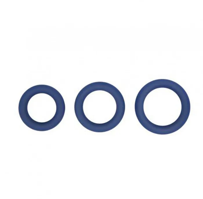 Male Sex Toys | Topco Hombre Snug-Fit Silicone Thick C-Rings - 3 Pack - Navy Male Sex Toys | Topco Hombre Snug-Fit Silicone Thick C-Rings - 3 Pack - Navy