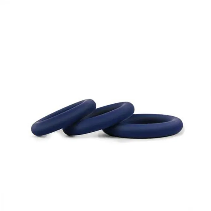 Male Sex Toys | Topco Hombre Snug-Fit Silicone Thick C-Rings - 3 Pack - Navy Male Sex Toys | Topco Hombre Snug-Fit Silicone Thick C-Rings - 3 Pack - Navy