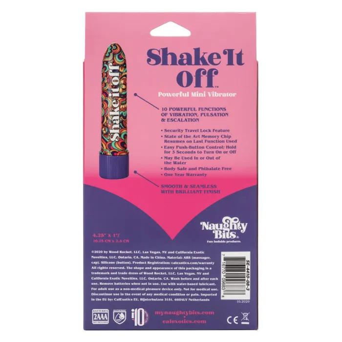 Naughty Bits Shake It Off Powerful Mini Vibrator | CalExotics Female Sex Toys Naughty Bits Shake It Off Powerful Mini Vibrator | CalExotics Female Sex Toys