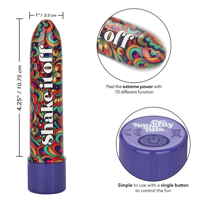 Naughty Bits Shake It Off Powerful Mini Vibrator | CalExotics Female Sex Toys Naughty Bits Shake It Off Powerful Mini Vibrator | CalExotics Female Sex Toys