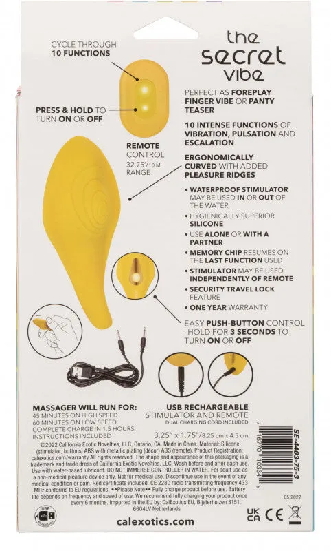 Neon Vibes - the Secret Vibe - Yellow | CalExotics Vibrators Neon Vibes - the Secret Vibe - Yellow | CalExotics Vibrators