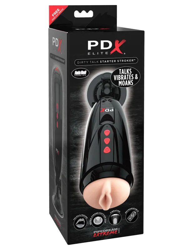 Pipedream PDX Elite Naughty Talk Stroker Male Sex Toys