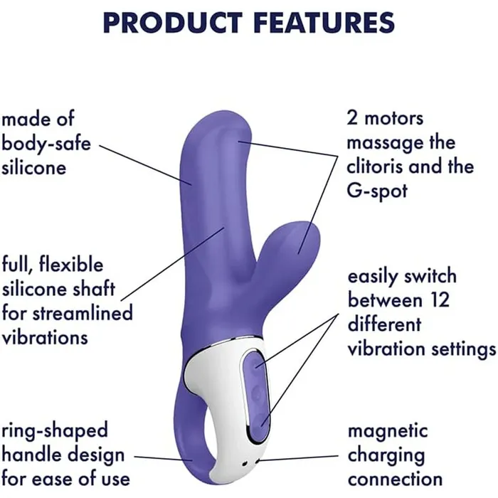 Satisfyer Vibes Magic Bunny Rechargeable GSpot Vibrator | Satisfyer Pro Vibrators