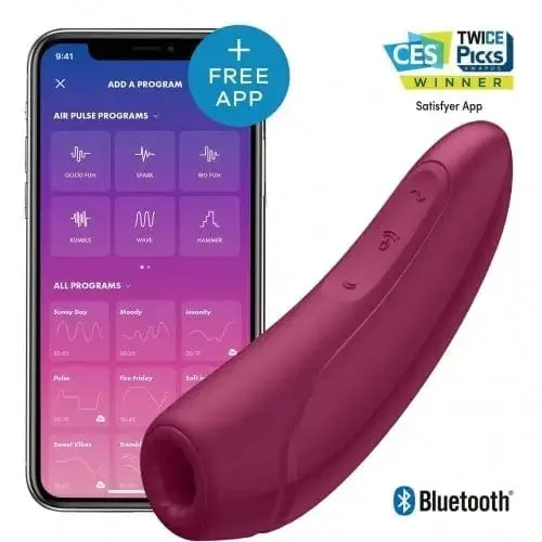 Satisfyer Vibrators | Satisfyer Dark Red Curvy 1+ Stimulator