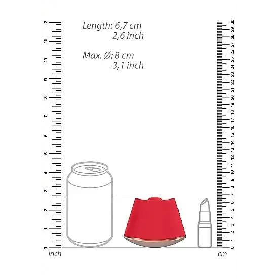 Shots Toys Vibrators | Shots Elegance - Red Dazzling Rotating & Vibrating Clitoral Stimulator