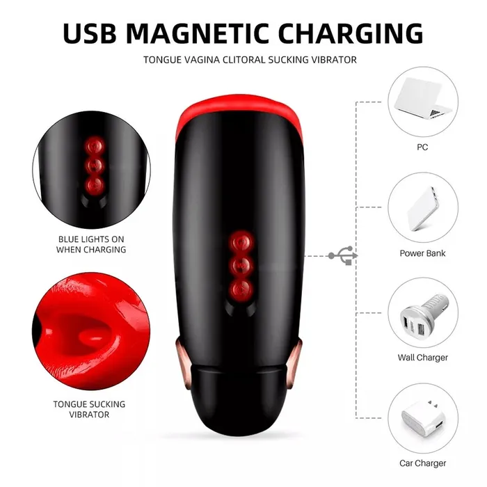 Tongue Automatic Masturbator Cup | GAWK3000 Male Sex Toys Tongue Automatic Masturbator Cup | GAWK3000 Male Sex Toys