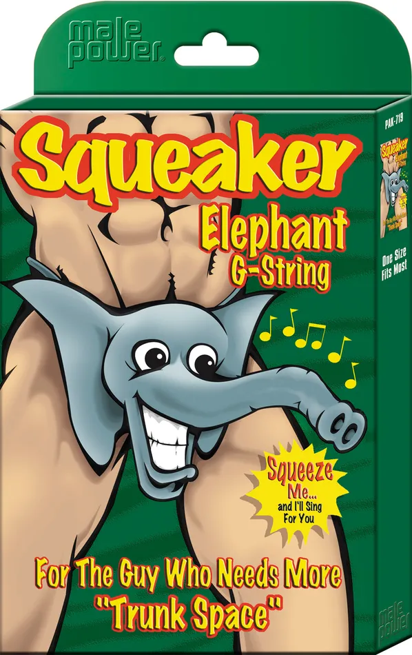 Vibrators Male Power Lingerie Novelty Squeaker Elephant Gstring Os