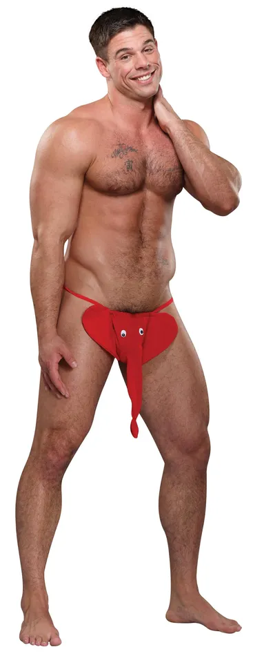 Vibrators | Male Power Lingerie Novelty Squeaker Elephant G-string O-s
