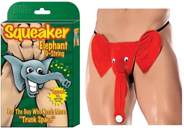 Vibrators | Male Power Lingerie Novelty Squeaker Elephant G-string O-s