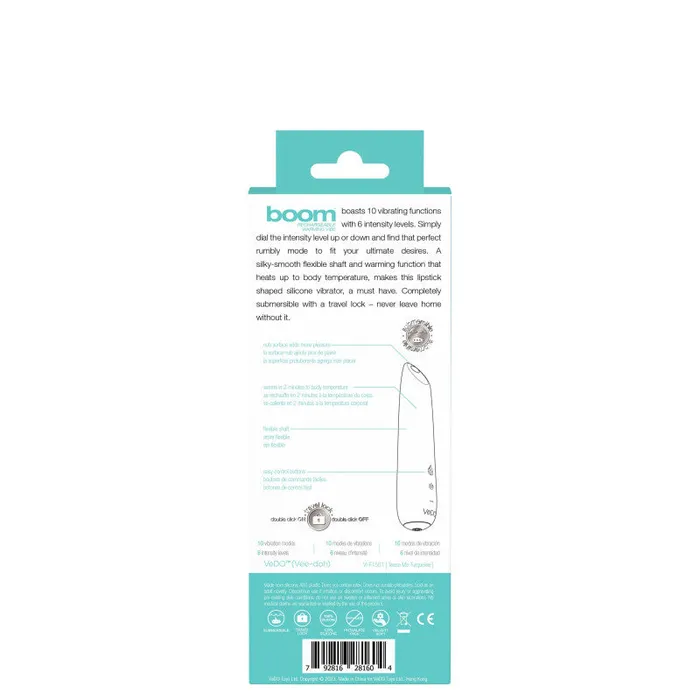 Vibrators | VeDO Boom Rechargeable Warming Vibe - Tease Me Turquoise Vibrators | VeDO Boom Rechargeable Warming Vibe - Tease Me Turquoise