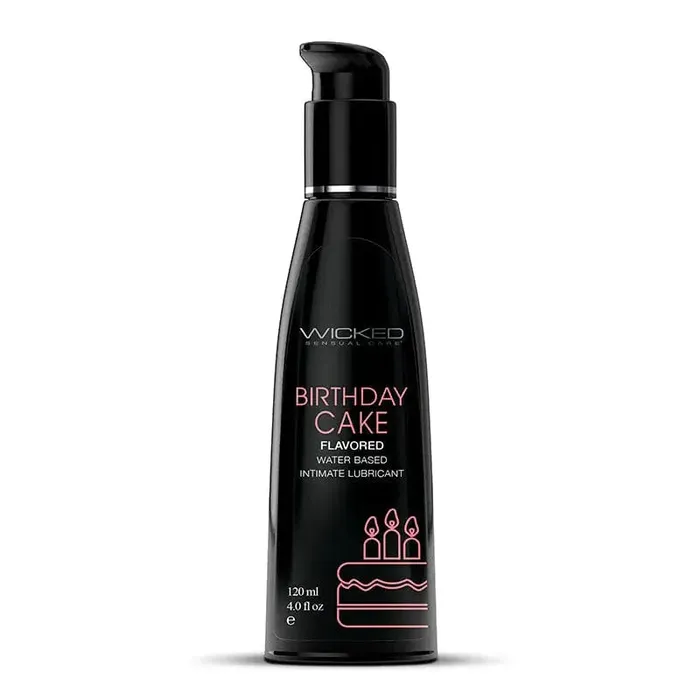 Wicked Vibrators Wicked Aqua Flavored Water Based Lube Birthday Cake 4oz