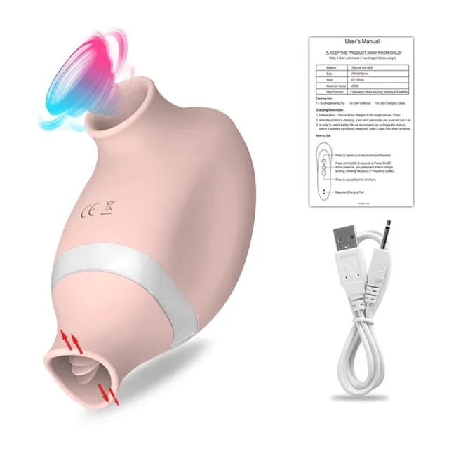 World Super Boutiques Clitoral Sucking Vibrator For Women Clit Nipple Sucker Clitoris Stimulator Oral Tongue Pussy Licking Sex Toys for Adults Couples | Female Sex Toys