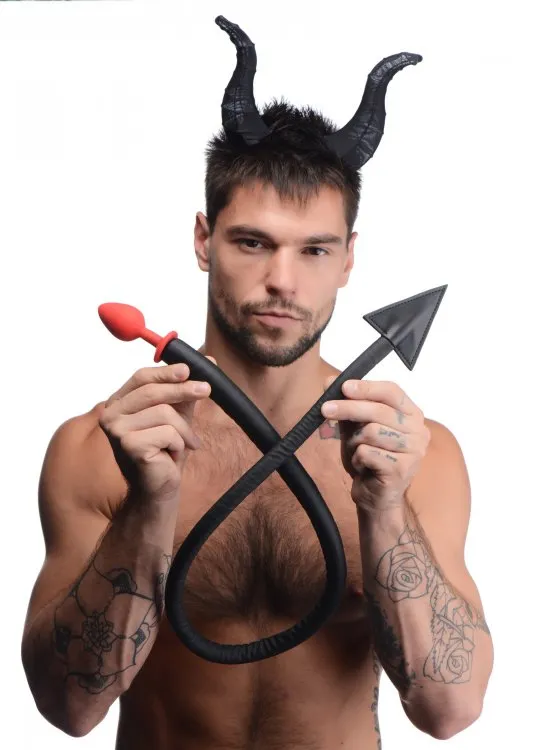 XR Brands Anal | Tailz Devil Tail Anal Plug & Horns Set