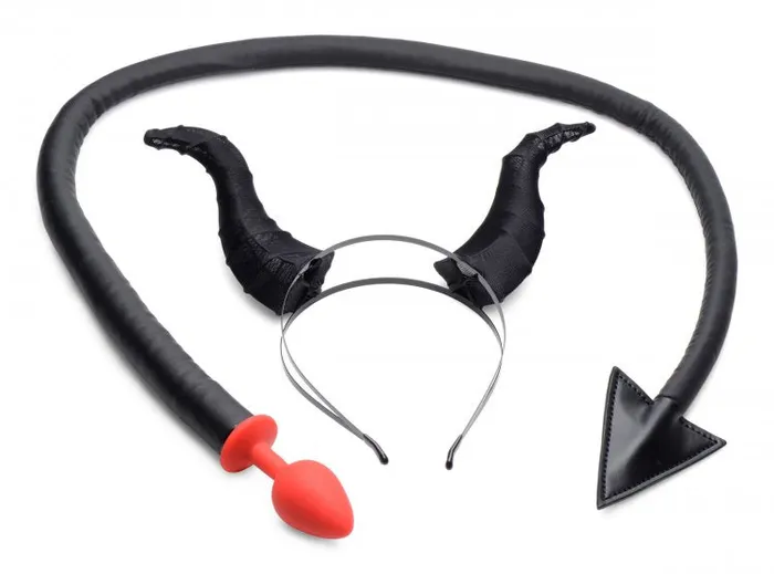 XR Brands Anal | Tailz Devil Tail Anal Plug & Horns Set